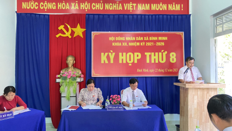 Hình ảnh kỳ họp thứ 8 HĐND xã Bình Minh