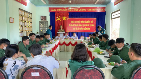 Hội đồng Nghĩa vụ quân sự xã Bình Minh tổ chức lễ đón quân nhân hoàn thành nghĩa vụ quân sự tại ngũ trở về địa phương năm 2024