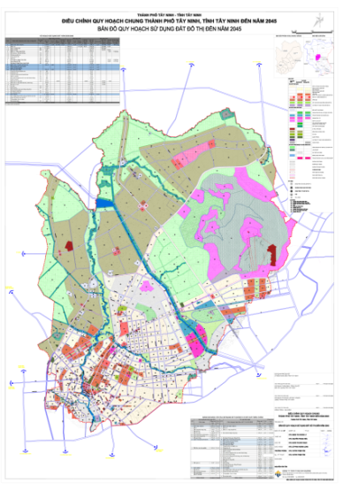 Phê duyệt đồ án điều chỉnh quy hoạch chung thành phố Tây Ninh, tỉnh Tây Ninh đến năm 2045