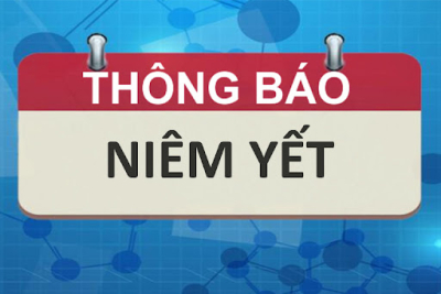 Thông báo niêm yết công khai thu giữ tài sản bảo đảm